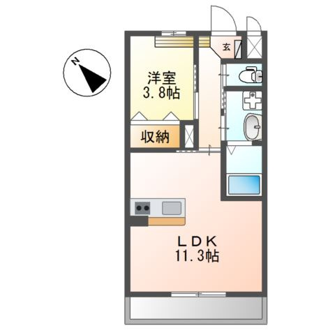 ベルライト壱番館の間取り