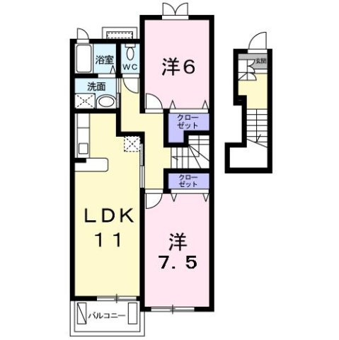 ヴィラプルメリアの間取り