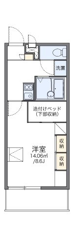 レオパレスパルフェの間取り
