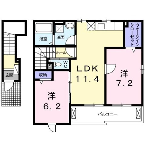 エスポワールＳの間取り