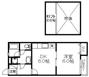 エンジェルハイツ青山の間取り