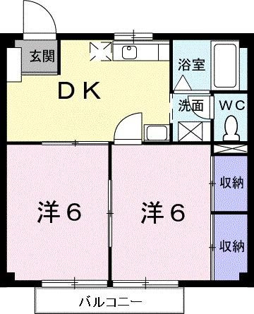 コンフォルターブルＡの間取り