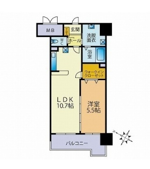 ヴィクトリア博多の間取り|使いやすい間取りです。