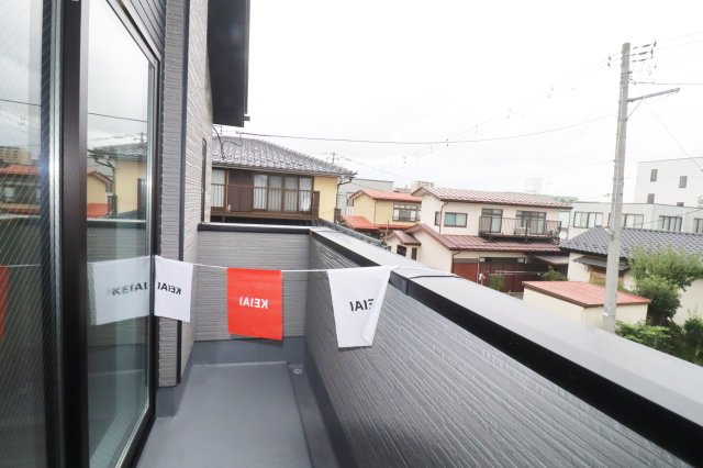 郡山市緑町　　　  １号棟　　　桃見台小学校、郡山第５中学区　のバルコニー