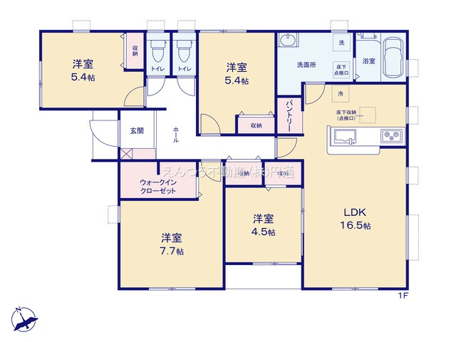 リーブルガーデン安戸町の平屋の間取り