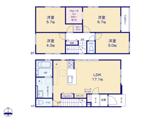 【間取り】 | 名古屋市南区要町１丁目11-15【仲介手数料無料】新築一戸建て　3号棟