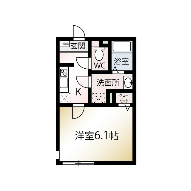 MQuarto若葉Ⅰの間取り