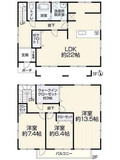 【間取り】 | 豊橋市西幸町字幸 中古戸建て | 効率的かつ暮らしのことをしっかり考えた間取りです
