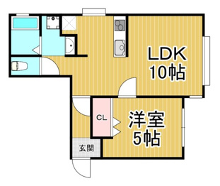 ユーコート甲東園の間取り