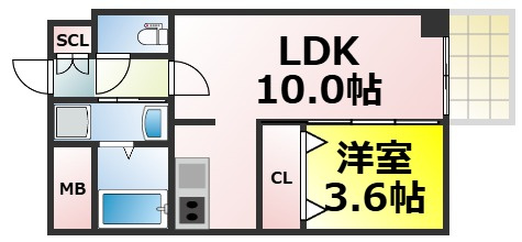 【間取り】 | ザ・パーククロス阿波座 仲介手数料無料