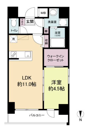 エス・キュート南森町の間取り