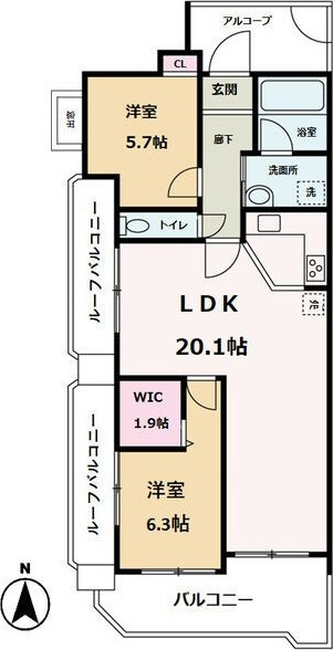 グローリアス豊田梅坪東第3の間取り