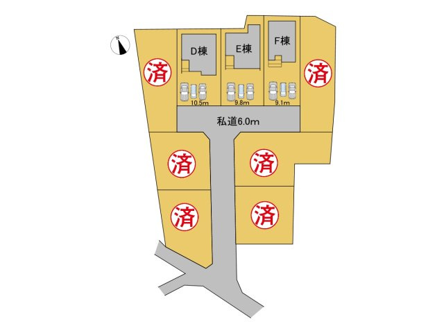 ダイマルタウン　関市稲河町第１　全９区画分譲の区画図|■区画図
■YAMADA電機の　ヤマダ不動産　株式会社リライフ　
いつでもお問合わせ下さい。