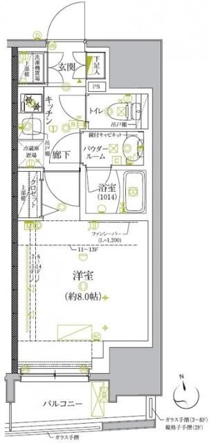 クレイシア板橋モデルノの間取り