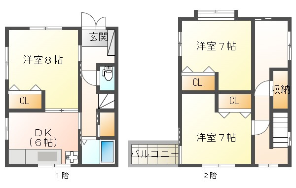 青葉町１丁目貸家の間取り