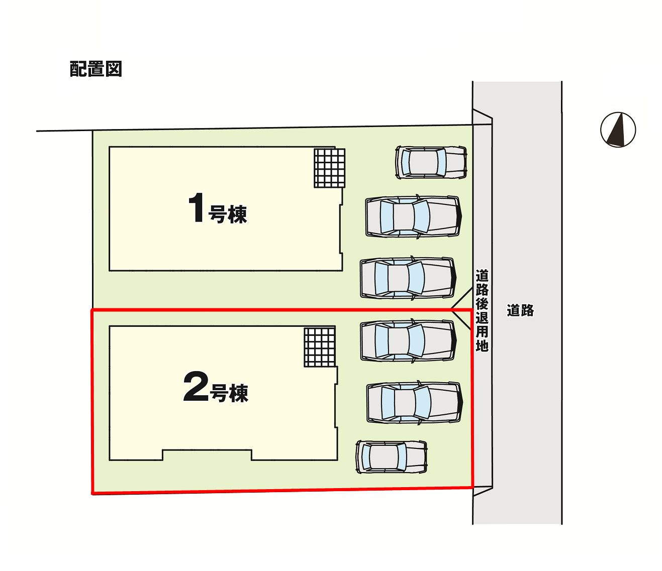郡山市緑町　　　  ２号棟　　　桃見台小学校、郡山第５中学区　の区画図