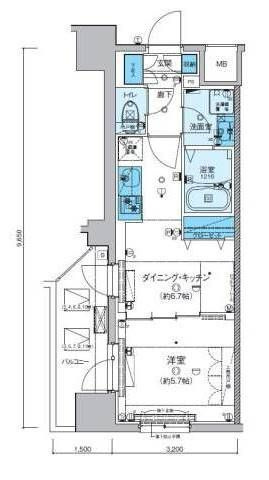 リヴシティ横濱新川町弐番館の間取り