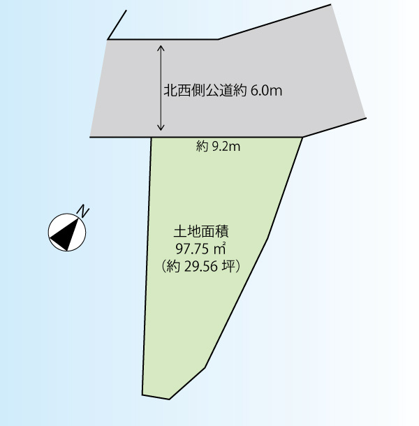 大田区久が原6丁目の土地図