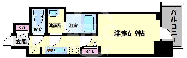 プレサンス天王寺ノースヴィアーレの間取り|プレサンス天王寺ノースヴィアーレ　間取り
