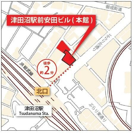 船橋市前原西２丁目の店舗事務所の地図