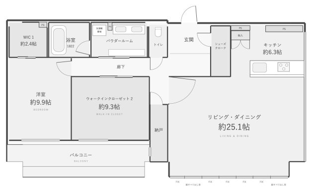 プレミストタワー靭本町（靱本町）の間取り