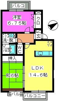 【間取り】 | 柳河内ハイツ
