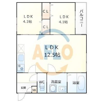 アバンティオ北巽の間取り|アバンティオ北巽　間取り
