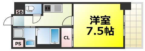 【間取り】 | アスヴェル阿波座BLUE EARTH　仲介手数料無料