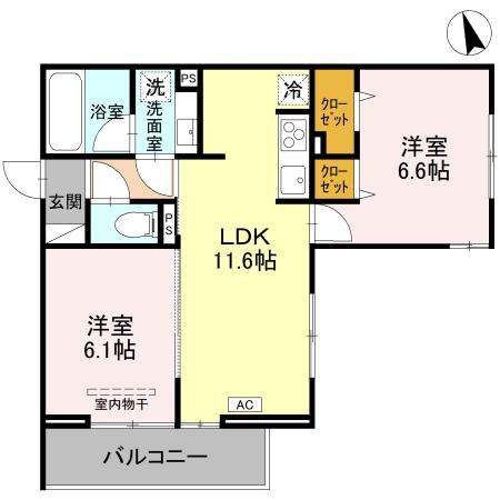 TORISIA新河岸の間取り