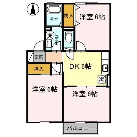 黒川グリーンハイツ　Ｃ棟の間取り