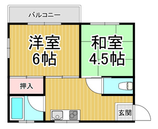ハイツ西難波の間取り
