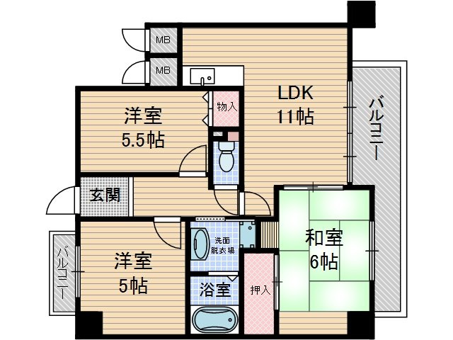 ミューズコートの間取り