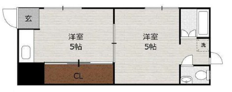 神戸市灘区中原通１丁目のアパートの間取り