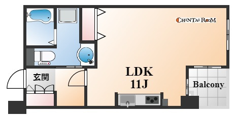 エスティメゾン神戸三宮の間取り