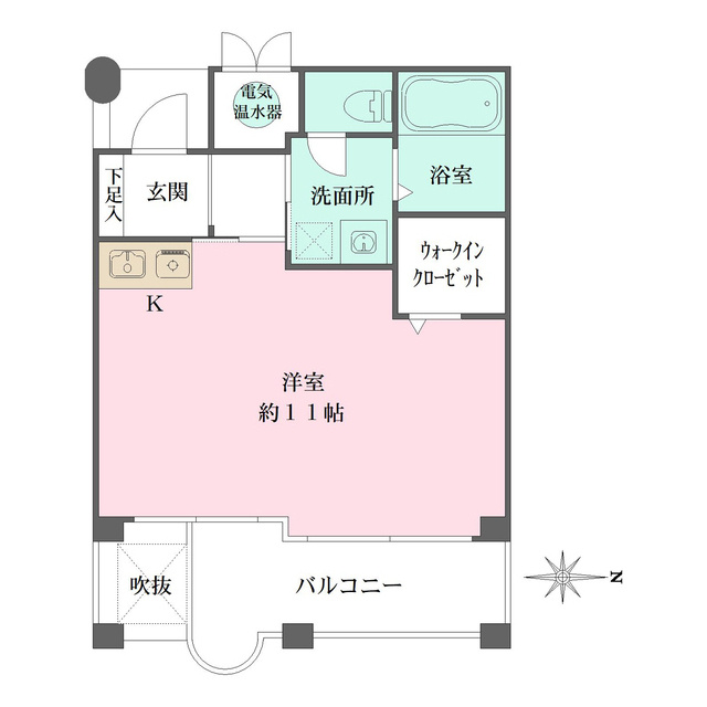 芦屋市松ノ内町の賃貸マンションの間取り