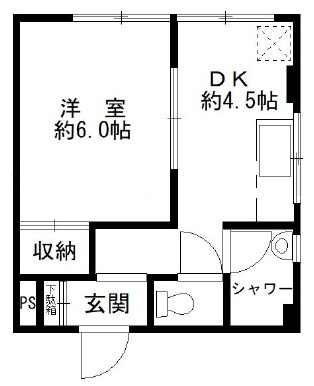 神戸市中央区神若通５丁目の賃貸マンションの間取り