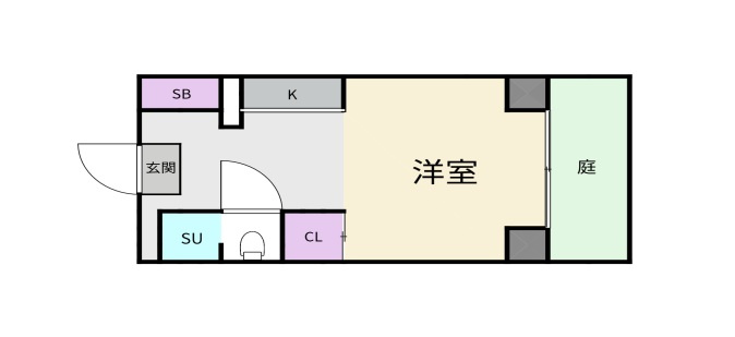 神戸市灘区福住通５丁目の賃貸マンションの間取り