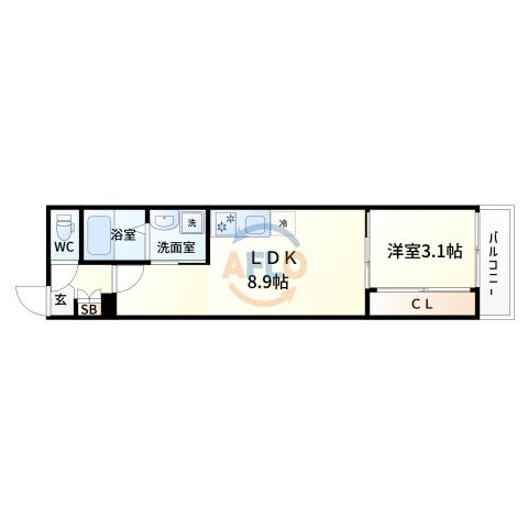 サンメイプル上新庄の間取り|間取り