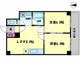 【間取り】 | ラパンジール恵美須Ⅱ | ラパンジール恵美須 II　開放感ある間取