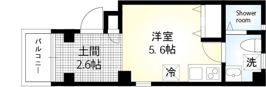 Flat Kの間取り|間取りです。
