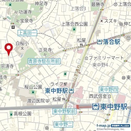 ＥＳ－Ｇｒａｎｄｅ東中野の地図