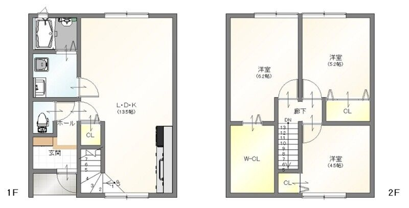 ヴェルジュ荒木　C棟の間取り|使い勝手の良い間取りです♪