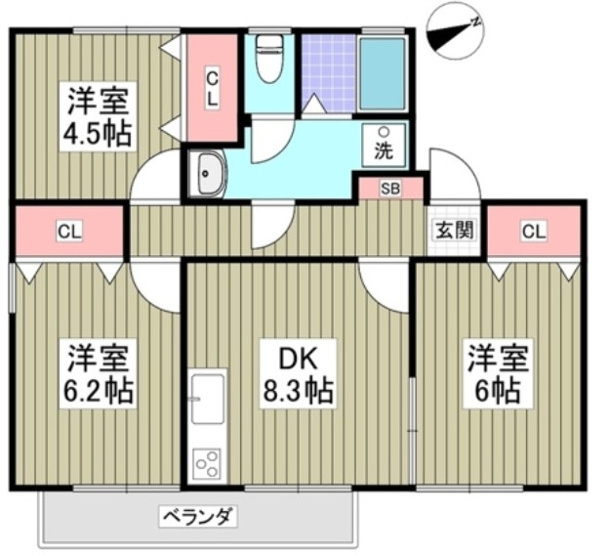 【間取り】 | ヴィラエバーグリーンC棟
