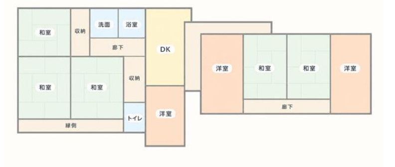 知多郡美浜町大字河和字岡ノ脇　中古戸建の間取り