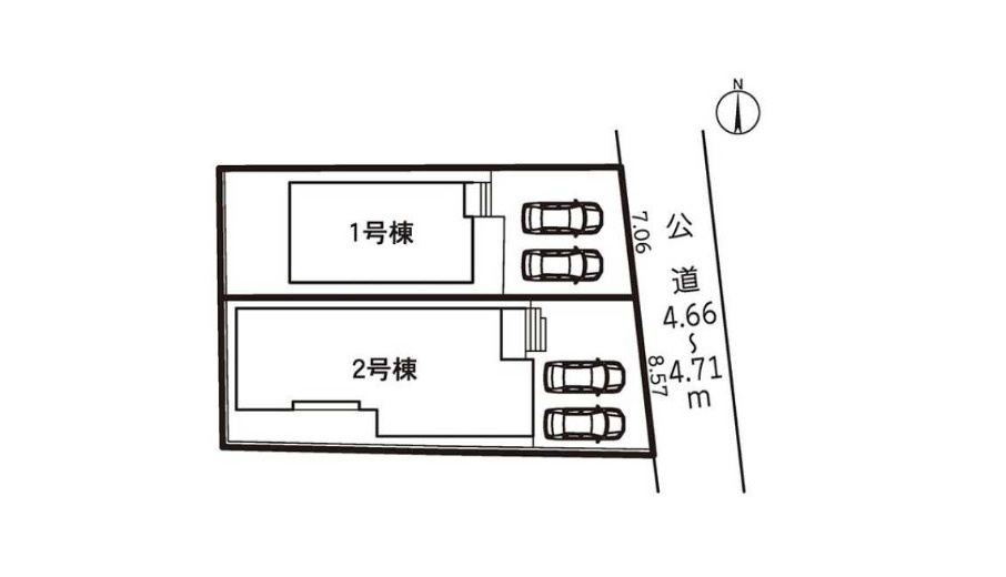 常滑市新田町　新築戸建【2号棟】の区画図