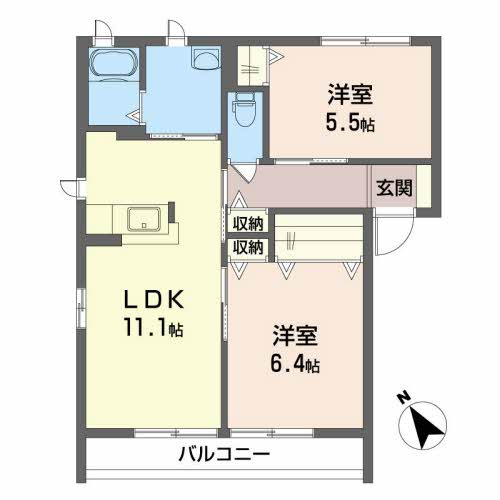 ポラリス Gの間取り