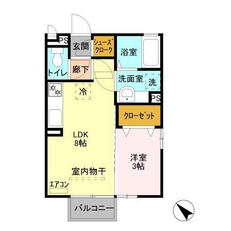 プレシャス前橋　Ｃの間取り