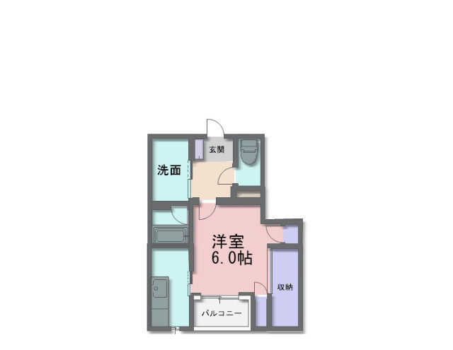 南町山岸ハイツⅡの間取り