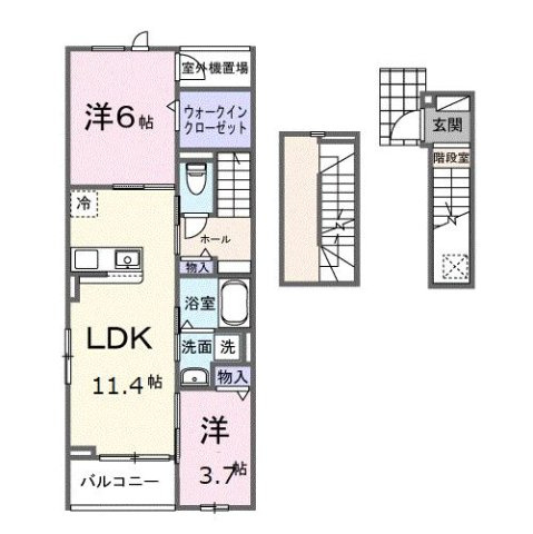 【間取り】 | Ｈｉ－Ｒｏｓｅｔｔａ　Ｃ
