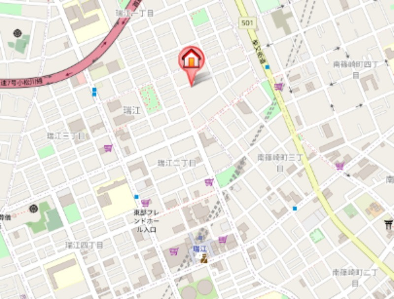 クレアーレ瑞江Ⅳの地図